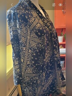 C'est Moi Gorgeous Bandana Print Flowy Cardi